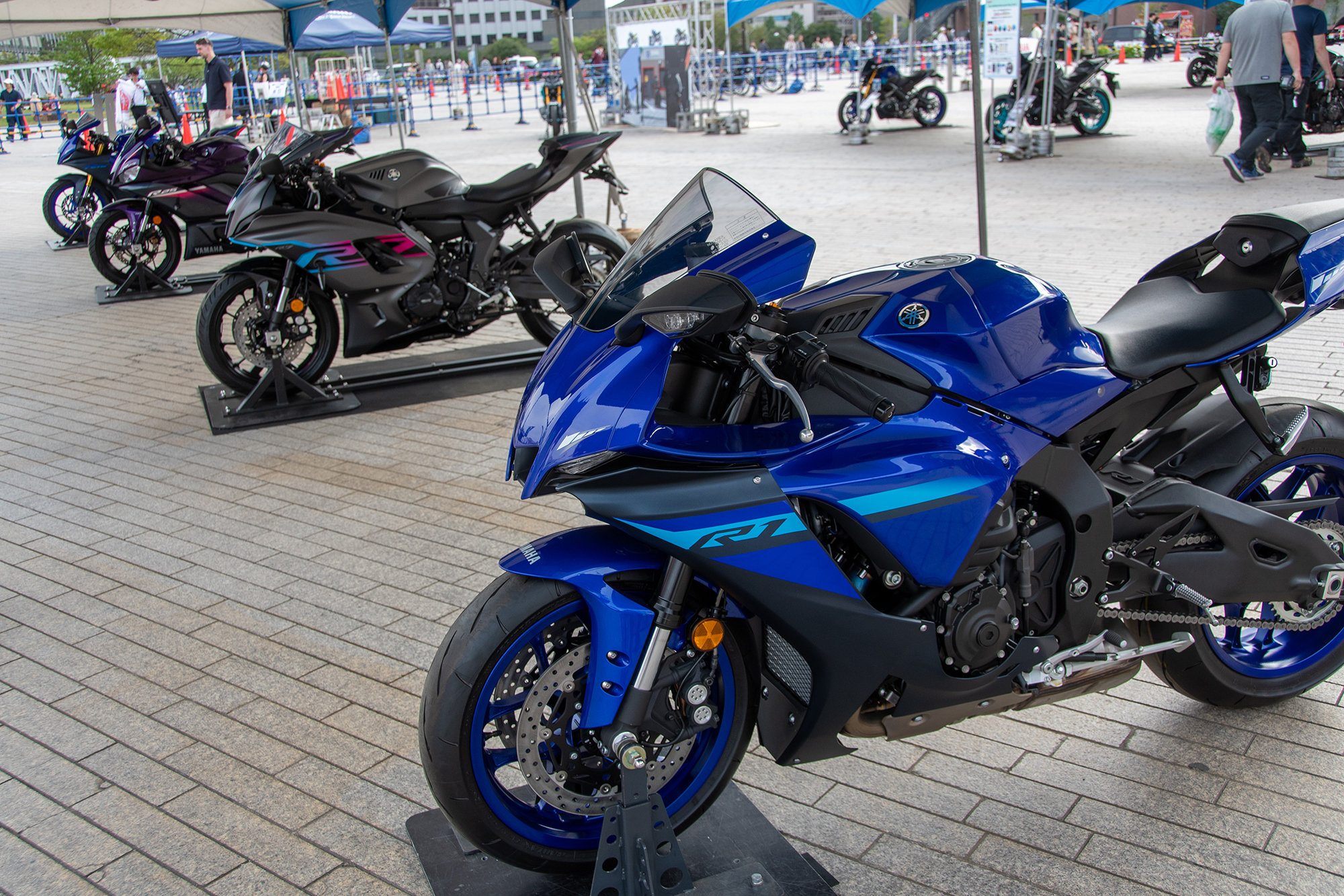 YZF-R・MT・XSRシリーズがずらり勢揃い